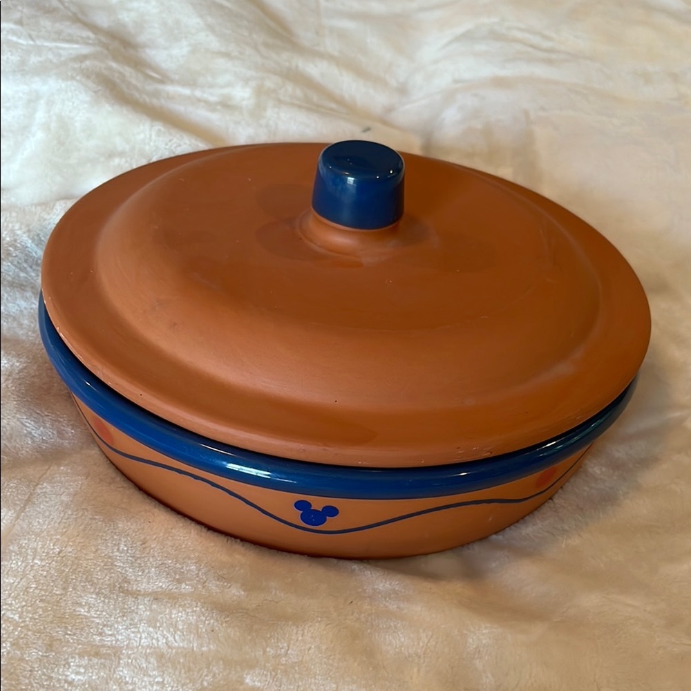 Disney Terracotta and Blue Covered Tortilla Dish